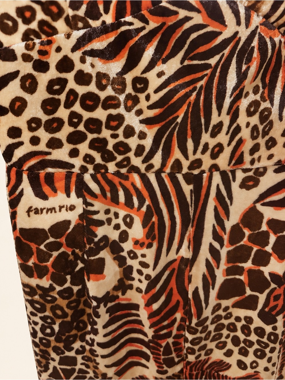 NWT FARM Rio x Anthropologie Safari Sand Velvet Romper Size XS - Picture 5 of 8